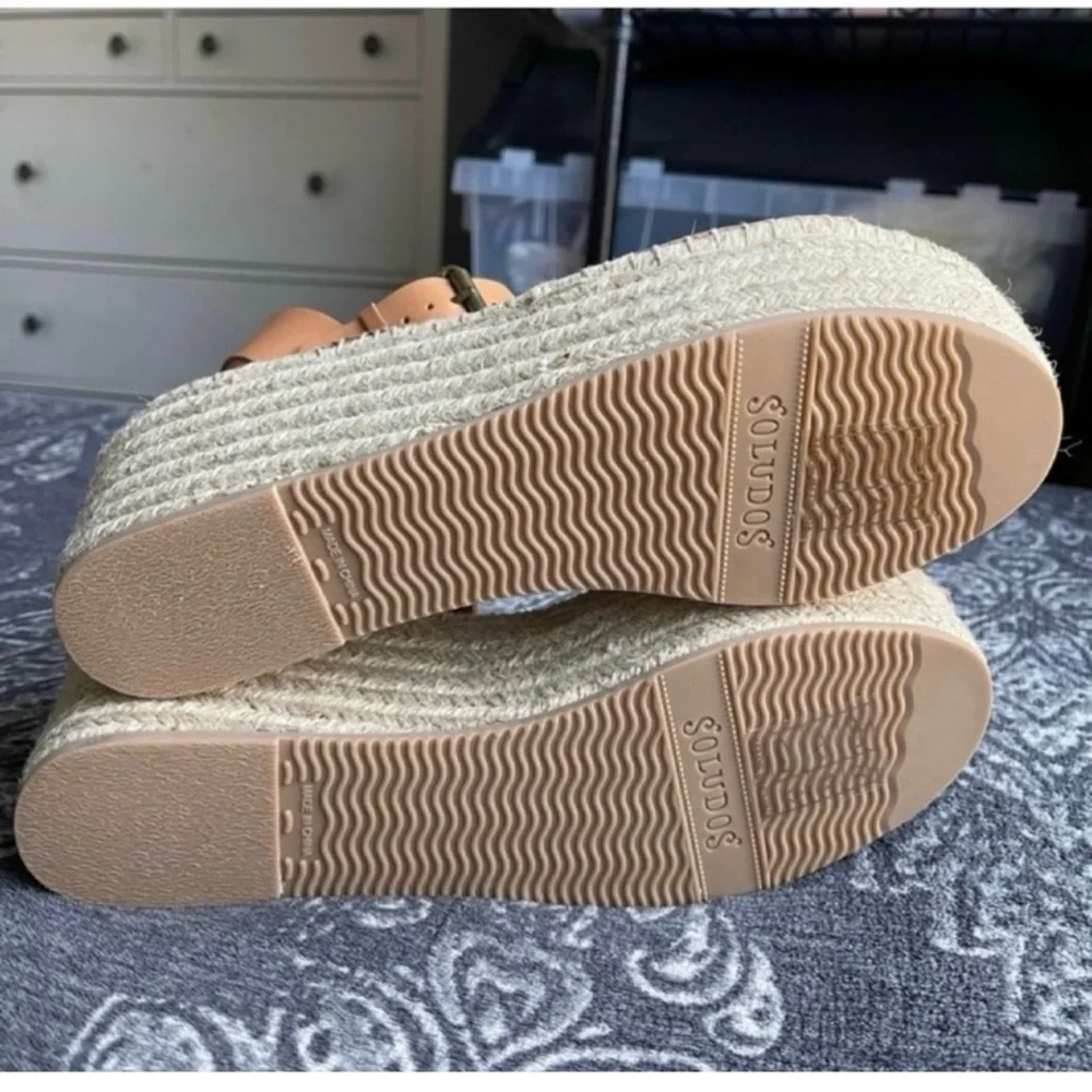 Soludos Minorca High Platform Sandal in Nude Size US 9.5 - Picture 12 of 13